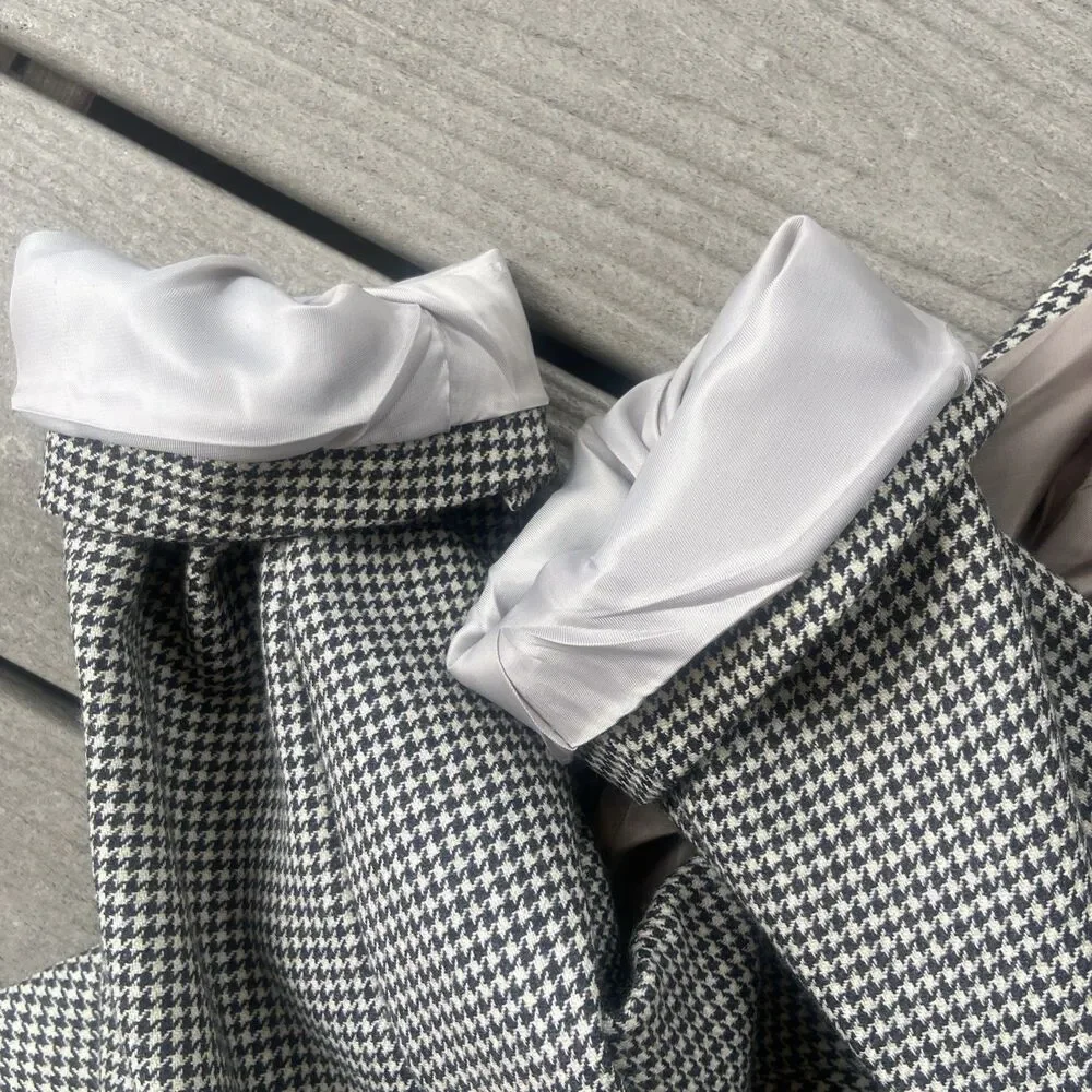 Hart Schaffner Marx Sport Wool Coat Blazer Jacket Houndstooth Mens 42 R Vintage